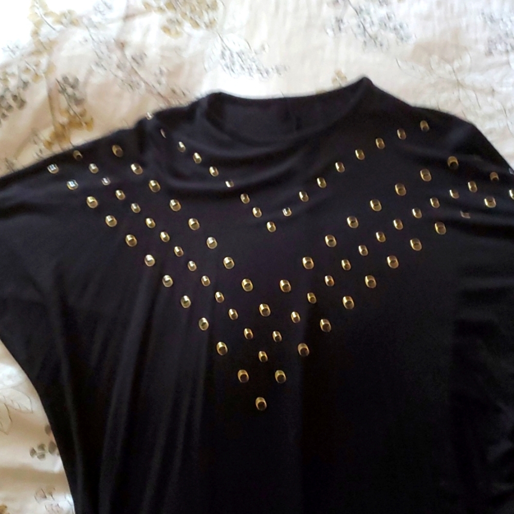 Ladies lycra top with stones size s
